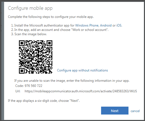 Click "Configure App Without Notifications"
