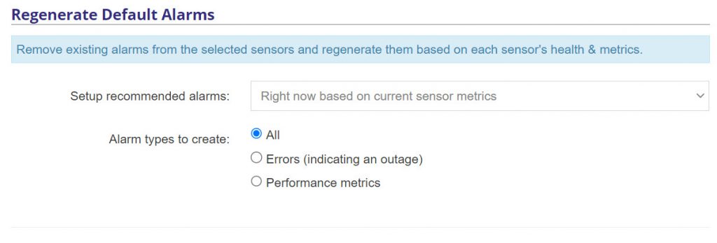 New Regen Alarm Types